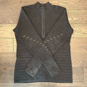 Lululemon Half-Zip Mock Turtleneck Sweater Gray Size L